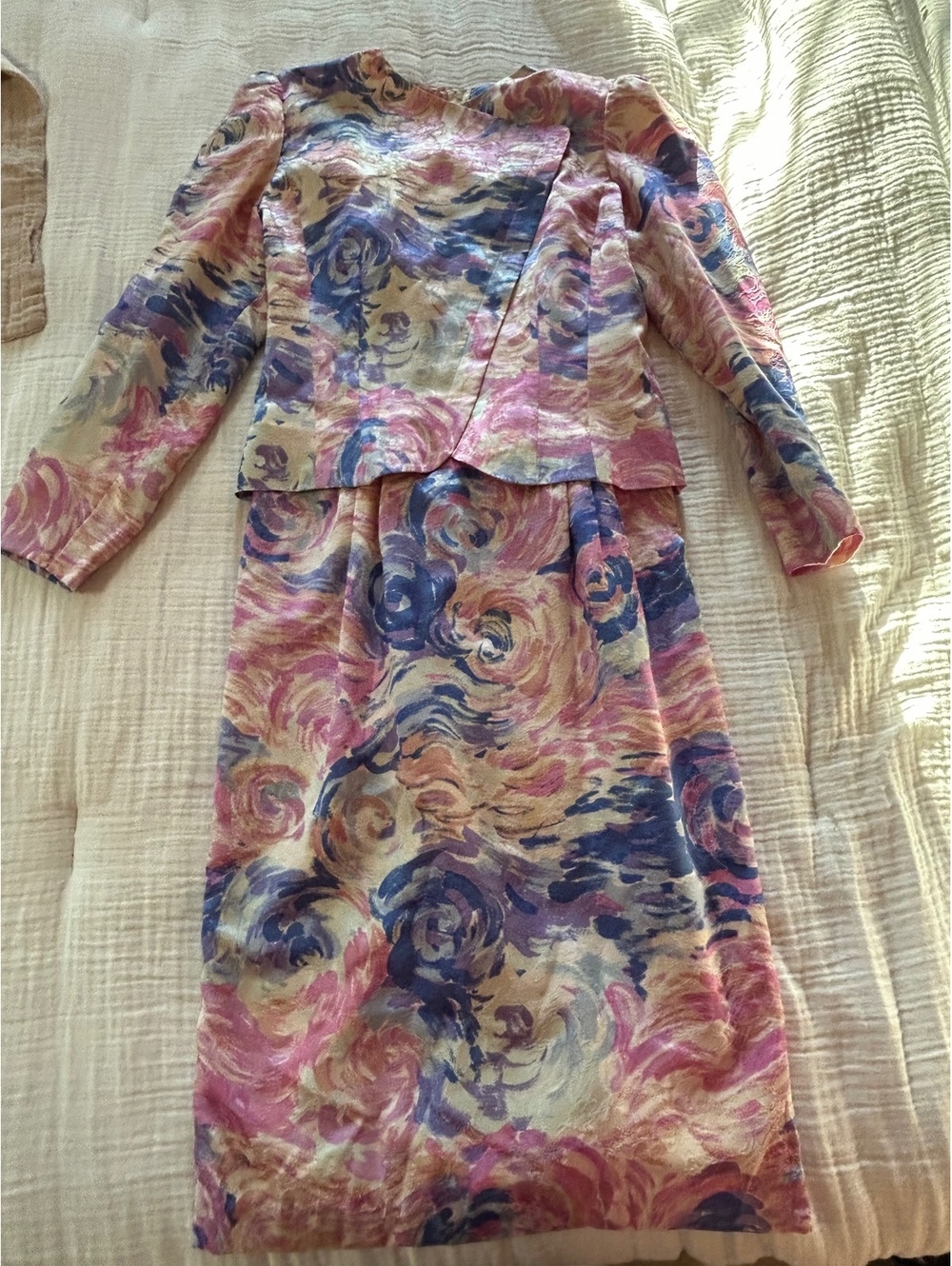 Vintage Anne Crimmins Uni Collection Silk Dress